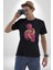 Pop Art Yaratıcı Heykel Pembe Kadın Erkek Unisex Siyah Organik Baskılı T-Shirt Penye Yüksek Kalite 3