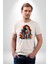 Astronot Yapay Zeka Yürüyüş Kadın Erkek Unisex Beyaz Organik Baskılı T-Shirt Penye Yüksek Kalite 1