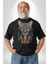 Kulaklık Kedi Kadın Erkek Unisex Siyah Organik Baskılı T-Shirt Penye Yüksek Kalite 5