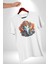 Hindu Fil Bereket Tanrısı Kadın Erkek Unisex Beyaz Organik Baskılı T-Shirt Penye Yüksek Kalite 3