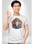 Hindu Fil Bereket Tanrısı Kadın Erkek Unisex Beyaz Organik Baskılı T-Shirt Penye Yüksek Kalite 4