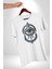 Altın Göz Horos Ra Gözü Kadın Erkek Unisex Beyaz Organik Baskılı T-Shirt Penye Yüksek Kalite 2