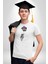 Gezegenler Balon Astronot Yükselişi Kadın Erkek Unisex Beyaz Organik Baskılı T-Shirt Penye Yüksek Kalite 1