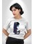 Cadılar Siyah Güller Kadın Erkek Unisex Beyaz Organik Baskılı T-Shirt Penye Yüksek Kalite 1