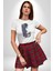 Cadılar Siyah Güller Kadın Erkek Unisex Beyaz Organik Baskılı T-Shirt Penye Yüksek Kalite 2
