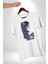 Cadılar Siyah Güller Kadın Erkek Unisex Beyaz Organik Baskılı T-Shirt Penye Yüksek Kalite 4