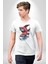 Kırmızı Japon Balığı Kadın Erkek Unisex Beyaz Organik Baskılı T-Shirt Penye Yüksek Kalite 1