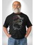 Pilot Çeketli Deri Şapkalı Cool Kedi Kadın Erkek Unisex Siyah Organik Baskılı T-Shirt Penye Yüksek Kalite 3