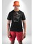 Pilot Çeketli Deri Şapkalı Cool Kedi Kadın Erkek Unisex Siyah Organik Baskılı T-Shirt Penye Yüksek Kalite 4