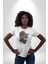 Pilot Çeketli Deri Şapkalı Cool Kedi Kadın Erkek Unisex Beyaz Organik Baskılı T-Shirt Penye Yüksek Kalite 5