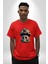 Kurukafa Mantar Ev Pamuklu Bisiklet Yaka Kadın Erkek Oversize Boyfriend Dijital Baskılı Kırmızı T-Shirt 1
