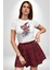 Kırmızı Japon Balığı Kadın Erkek Unisex Beyaz Organik Baskılı T-Shirt Penye Yüksek Kalite 4