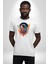 Bulutlar Astronot Uzay Kadın Erkek Unisex Beyaz Organik Baskılı T-Shirt Penye Yüksek Kalite 5