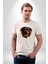 Rottweiler Ateşli Kafası Koca Kafa Kadın Erkek Unisex Beyaz Organik Baskılı T-Shirt Penye Yüksek Kalite 5