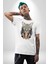 Kulaklık Kedi Kadın Erkek Unisex Beyaz Organik Baskılı T-Shirt Penye Yüksek Kalite 1