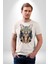 Kulaklık Kedi Kadın Erkek Unisex Beyaz Organik Baskılı T-Shirt Penye Yüksek Kalite 2