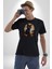 Cadılar Bayramı Kedi Kadın Erkek Unisex Siyah Organik Baskılı T-Shirt Penye Yüksek Kalite 1