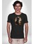 Cadılar Bayramı Kedi Kadın Erkek Unisex Siyah Organik Baskılı T-Shirt Penye Yüksek Kalite 3