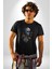 Cadılar Bayramı Kuru Kafa Kadın Erkek Unisex Siyah Organik Baskılı T-Shirt Penye Yüksek Kalite 1