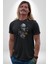 Cadılar Bayramı Kuru Kafa Kadın Erkek Unisex Siyah Organik Baskılı T-Shirt Penye Yüksek Kalite 3