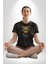 Bandana Kedi Kulaklık Çeket Kadın Erkek Unisex Siyah Organik Baskılı T-Shirt Penye Yüksek Kalite 2