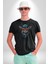Güneş Gözlüğü Savaşcı Geyik Kadın Erkek Unisex Siyah Organik Baskılı T-Shirt Penye Yüksek Kalite 4