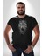 Siyah Kurt Kadın Erkek Unisex Siyah Organik Baskılı T-Shirt Penye Yüksek Kalite 3