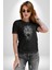 Siyah Kurt Kadın Erkek Unisex Siyah Organik Baskılı T-Shirt Penye Yüksek Kalite 4