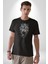 Siyah Kurt Kadın Erkek Unisex Siyah Organik Baskılı T-Shirt Penye Yüksek Kalite 5