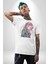 Metal Müzik Çeket Kadın Erkek Unisex Beyaz Organik Baskılı T-Shirt Penye Yüksek Kalite 2