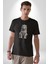 Siyah Kaplan Kadın Erkek Unisex Siyah Organik Baskılı T-Shirt Penye Yüksek Kalite 1
