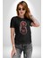 Zombi Kırmızı The Walking Dead Kadın Erkek Unisex Siyah Organik Baskılı T-Shirt Penye Yüksek Kalite 2