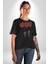 Sevgili Balon Aşk Salıncak Sevgililer Günü Kadın Erkek Unisex Siyah Organik Baskılı T-Shirt Penye Yüksek Kalite 5