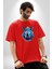 Su Aygırı Hipopotamo Renkli Pamuklu Bisiklet Yaka Kadın Erkek Oversize Boyfriend Dijital Baskılı Kırmızı T-Shirt 4