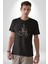 Kask Motorsiklet Dünya Turu Kadın Erkek Unisex Siyah Organik Baskılı T-Shirt Penye Yüksek Kalite 2