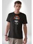 Yoga Panda Kadın Erkek Unisex Siyah Organik Baskılı T-Shirt Penye Yüksek Kalite 2