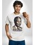 Nelson Mandela Kadın Erkek Unisex Beyaz Organik Baskılı T-Shirt Penye Yüksek Kalite 5