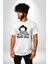 Korkunç Palyaço Korku Film Kadın Erkek Unisex Beyaz Organik Baskılı T-Shirt Penye Yüksek Kalite 4