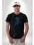 Basketbol Mars Uzay Smaçı Kadın Erkek Unisex Siyah Organik Baskılı T-Shirt Penye Yüksek Kalite 4