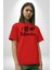 Köpek Sevgisi Rottweiler Pamuklu Bisiklet Yaka Kadın Erkek Oversize Boyfriend Dijital Baskılı Kırmızı T-Shirt 2