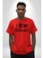 Köpek Sevgisi Rottweiler Pamuklu Bisiklet Yaka Kadın Erkek Oversize Boyfriend Dijital Baskılı Kırmızı T-Shirt 3