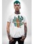 Kaktüs Çita Kadın Erkek Unisex Beyaz Organik Baskılı T-Shirt Penye Yüksek Kalite 5