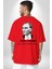 Atatürk 10 Kasım Anma Kırmızı Oversize Kadın Erkek Ön ve Sırt Baskılı T-Shirt 1