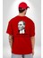 Atatürk 10 Kasım Anma Kırmızı Oversize Kadın Erkek Ön ve Sırt Baskılı T-Shirt 4