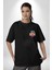 Serin ve Mutlu Kal Siyah Oversize Kadın Erkek Ön ve Sırt Baskılı T-Shirt 1