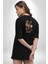 Iş Insanı Yorkshire Zamanda Yolculuk Siyah Oversize Kadın Erkek Ön ve Sırt Baskılı T-Shirt 3