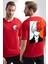 My Hero Academia Boku Anime Kırmızı Oversize Kadın Erkek Ön ve Sırt Baskılı T-Shirt 2