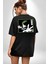 My Hero Academia Dabi Anime Siyah Oversize Kadın Erkek Ön ve Sırt Baskılı T-Shirt 5