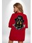 Mafya Rottweiler Kırmızı Oversize Kadın Erkek Ön ve Sırt Baskılı T-Shirt 4