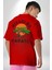 Miyagi-Do Karete Çocuk Logo Dizi Bonzai Ağaç Kırmızı Oversize Kadın Erkek Ön ve Sırt Baskılı T-Shirt 1